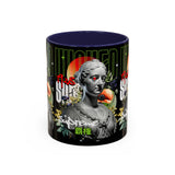 Wicked Supreme Accent Coffee Mug 11oz 15oz Statue Art Graphic Cup Supreme Inspired Streetwear Bust Design Bold Daily Motivation Ceramic Gift Drinkware