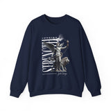 Inspire Strength Ignite Courage Unisex Crewneck Sweatshirt Premium Motivational Streetwear Bold Statue Graphic