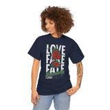 Love Fake Friendship Rose Graphic Unisex Heavy Cotton Tee Bold Statement Streetwear T Shirt Empowering Artistic Floral Design for Self Expression Perfect Gift for Friends Birthdays Parties Casual Wear