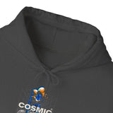 Cosmic Catalyst Unisex Heavy Blend Hooded Sweatshirt Futuristic Sci Fi Space Astronaut Graphic Hoodie Cyberpunk Streetwear Bold Galaxy Design Alpha Mindset Fashion