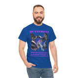 Butterfly Holographic Graphic Black Unisex Heavy Cotton bT Shirt Where Elegance Takes Flight Aesthetic Trendy Streetwear Fashion Outfit