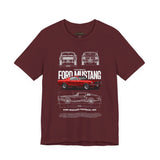 Ford Mustang Classic 1965 Fastback Muscle Car Illustration Unisex Heavy Cotton Tee Retro Collector Streetwear Gift Shirt