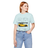 Yellow High Performance Sports Coupe Blueprint Art Unisex Heavy Cotton Tee Premium Streetwear For Car Enthusiasts Gearheads And Collectors