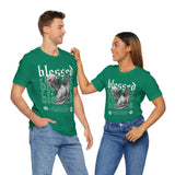 Blessed Angel Statue Graphic Unisex Jersey Short Sleeve Tee Gothic Streetwear Aesthetic Spiritual Bold Artistic Fashion T Shirt