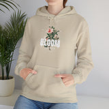 Bloom Stronger Floral Graphic Hoodie Comfortable Unisex Sweatshirt Motivational Streetwear Inspirational Empowerment Design for Self Growth Resilience Perfect Gift for Friends Birthdays Cozy Days Casual Wear