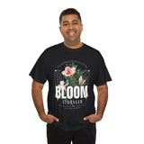 Bloom Stronger Floral Graphic Unisex Heavy Cotton Tee Comfortable Motivational Streetwear Inspirational Empowerment T Shirt Perfect Gift for Nature Lovers Self Growth Casual Wear