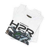 Kawasaki Ninja H2R Inspired Hyperbike Graphic Unisex Heavy Cotton Tee Streetwear Racing Style Motorcycle Art Shirt for Speed Lovers and Track Enthusiasts
