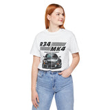 Dual Turbo Street Machine Graphic Unisex Heavy Cotton Tee High Performance Racing Car Split Design Shirt for Speed Lovers