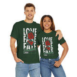 Love Fake Friendship Rose Graphic Unisex Heavy Cotton Tee Bold Statement Streetwear T Shirt Empowering Artistic Floral Design for Self Expression Perfect Gift for Friends Birthdays Parties Casual Wear