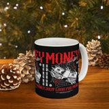 Money Motivation Hustler Mindset Graphic Print Ceramic Coffee Mug Success Ambition Entrepreneur Lifestyle Cup