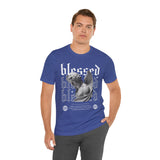 Blessed Angel Statue Graphic Unisex Jersey Short Sleeve Tee Gothic Streetwear Aesthetic Spiritual Bold Artistic Fashion T Shirt