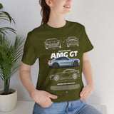 Silver Grand Tourer Coupe Artwork Unisex Heavy Cotton Tee High Performance Inspired Streetwear Graphic Shirt For Car Lovers And Modern Automotive Art Fans