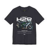 Kawasaki Ninja H2R Inspired Hyperbike Graphic Unisex Heavy Cotton Tee Streetwear Racing Style Motorcycle Art Shirt for Speed Lovers and Track Enthusiasts