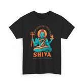 Lord Shiva Death And Destruction Dance And Regeneration Unisex Graphic T Shirt Mahadev Mahakal Devotional Hindu Spiritual Cotton Tee Trishul Rudraksha Festival Wear India