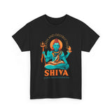 Lord Shiva Death And Destruction Dance And Regeneration Unisex Graphic T Shirt Mahadev Mahakal Devotional Hindu Spiritual Cotton Tee Trishul Rudraksha Festival Wear India
