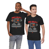 Formula One Style Open Wheel Racing Car Overhead Graphic Unisex Tee Motorsport Performance Streetwear Inspired By Red Bull Racing Colors High Speed Track Culture Design For Racing Fans