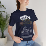 Ducati Inspired Power Cruiser Motorcycle Graphic Unisex Heavy Cotton Tee Premium Streetwear T Shirt for Riders Bikers Enthusiasts and Everyday Wear