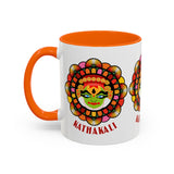 Kathakali Accent Coffee Mug 11oz 15oz Kerala India Classical Dance Art Face Ceramic Cup Cultural Heritage South Indian Folk Design Traditional Festival Gift
