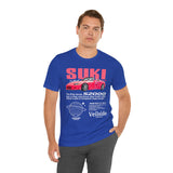 Pink Custom Roadster Blueprint Art Unisex Heavy Cotton Tee Retro Tuner Inspired Streetwear Graphic Shirt for Car Lovers and Daily Casual Wear