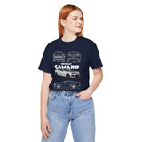 Camaro American Muscle Power Coupe Illustration Unisex Heavy Cotton Tee Premium Streetwear Graphic for Gearheads and Car Enthusiasts