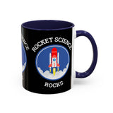 Rocket Science Rocks Accent Coffee Mug 11oz 15oz Space Lover Science Gift Black White Two Tone Ceramic Cup