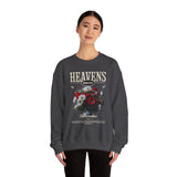 Heavens Hallucinations Crewneck Comfortable Unisex Heavy Blend Sweatshirt Artistic Streetwear Bold Floral Graphic Design for Self Expression Perfect Gift for Friends Birthdays Cozy Days