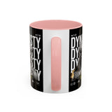 Dynasty Accent Coffee Mug 11oz 15oz Black Ceramic Mug with Roman Statue Bust and Butterfly Artwork for History Lovers and Modern Art Fans