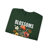 Blossoms Floral Crewneck Sweatshirt Comfortable Unisex Pullover Timeless Charm Streetwear Nature Inspired Empowerment Design Perfect Gift for Garden Lovers Friends Birthdays Cozy Days Casual Wear