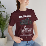 Harley Davidson Sportster Inspired Cruiser Motorcycle Blueprint Graphic Unisex Heavy Cotton Tee Premium Biker Streetwear T Shirt for Riders Enthusiasts Everyday Wear