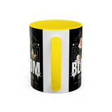 Accent Coffee Mug Bloom Stronger Floral Graphic Ceramic Cup 11oz 15oz Motivational Nature Inspired Aesthetic Drinkware Gift Streetwear Fashion Accessory