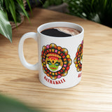 Ceramic Kathakali Mug Kerala Traditional Dance Art Coffee Cup Indian Culture Onam Festival Malayalam Heritage Ethnic Graphic Souvenir Gift