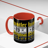 Hustler Original Money Maker Accent Coffee Mug 11oz 15oz Streetwear Bold Dollar Bill Graphic Motivational Entrepreneur Ceramic Cup