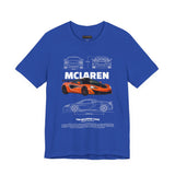 Orange Hypercar Blueprint Unisex Heavy Cotton Tee High Detail Automotive Art Streetwear Graphic for Car Enthusiasts and Daily Wear