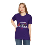 Formula 1 High Performance Triple Racing Machines Unisex Heavy Cotton Tee Dynamic Motorsport Inspired Streetwear Graphic Shirt for Speed Lovers and Premium Casual Style