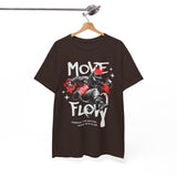 Move With Flow Breakdance Graphic Unisex Heavy Cotton Tee Hip Hop Streetwear Dance Rhythm Urban Style T Shirt