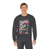 Freedom Snake And Rose Crewneck Comfortable Unisex Sweatshirt Motivational Streetwear Bold Floral Empowerment Design For Resilience And Strength Perfect Gift For Friends Birthdays Cozy Days Casual Wear