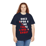 Unisex Once Upon A Time There Lived A Ghost T Shirt Horror Graphic Tee Spooky Paranormal Gothic Halloween Inspired Scary Storytelling Streetwear Top