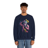Snapshot of Madness Unisex Heavy Blend Crewneck Sweatshirt Dark Comic Art Streetwear Design Neon Aesthetic Wearable Art Comfortable Premium Fleece for Creative Thinkers and Visionary Artists
