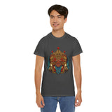 Unisex Balinese Barong Mask Graphic T Shirt Mythical Cultural Warrior Spirit Inspired Tee Tribal Festival Art Streetwear Heavy Cotton Top