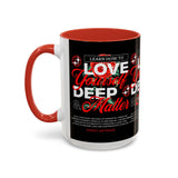 Love Yourself Deep Accent Coffee Mug 11oz 15oz Self Love Motivational Quote Cup Rose Graphic Positive Affirmation Daily Inspiration Empowerment Gift Mug