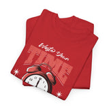 Waste Your Time Unisex Heavy Cotton Tee Graphic Black T Shirt Motivational Hustle Money Clock Streetwear Bold Entrepreneur Mindset Fashion Outfit