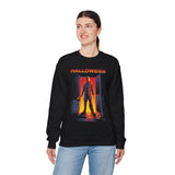 The Silent Stalker Unisex Sweatshirt Retro Horror Pullover Halloween Streetwear Cozy Fall Apparel for Spooky Nights and Fearless Style Lovers
