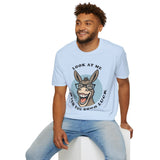 Laughing Donkey Fun Cartoon Unisex Heavy Cotton Tee Bold Humor Streetwear Trendy Graphic Shirt Perfect Gift for Friends Birthdays Casual Wear