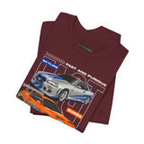 Street Racing Trio JDM Cars Graphic Unisex Heavy Cotton Tee for Drift Fans Performance Lovers and Streetwear Enthusiasts