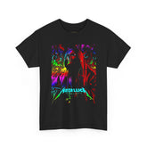 Reaper Of Neon Flames Unisex Heavy Cotton Tee Dark Energy Skull Design Powerful Streetwear Statement For Bold Rebels And Night Warriors