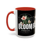 Accent Coffee Mug Bloom Stronger Floral Graphic Ceramic Cup 11oz 15oz Motivational Nature Inspired Aesthetic Drinkware Gift Streetwear Fashion Accessory