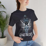 Existence Dystopian Society Cyborg Unisex Jersey Short Sleeve Tee Futuristic Sci Fi Robotic Graphic Cyberpunk Streetwear Statement T Shirt