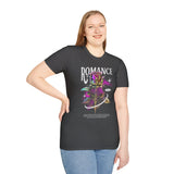 Romance Rose Graphic Unisex Softstyle T Shirt Black Tee Aesthetic Gothic Love Inspired Streetwear Fashion Bold Artistic Outfit