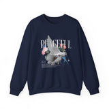 Peaceful Dove Floral Crewneck Sweatshirt Comfortable Unisex Pullover Motivational Streetwear Bold Graphic Design Symbol of Peace Perfect Gift for Friends Birthdays Cozy Days Casual Wear