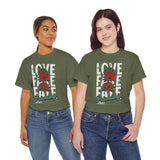 Love Fake Friendship Rose Graphic Unisex Heavy Cotton Tee Bold Statement Streetwear T Shirt Empowering Artistic Floral Design for Self Expression Perfect Gift for Friends Birthdays Parties Casual Wear